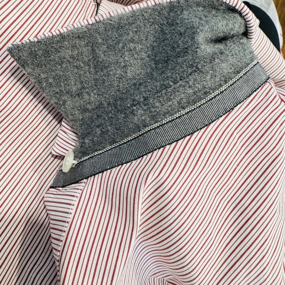 Lafayette 148 New York Pink Striped Button Down Shirt - Picture 10 of 12